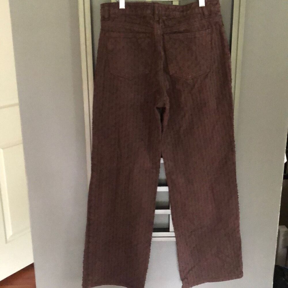 Jaded London Slouchy fit brown tufted jeans size 30￼